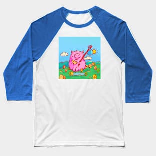 Giant pig in a small world Baseball T-Shirt